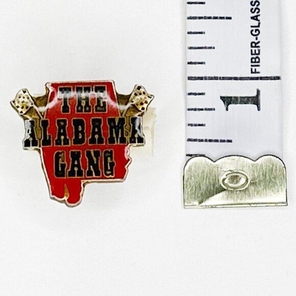 Vintage The Alabama Gang NASCAR Red Gold 1" Hat/Jacket/Lapel Pin - Picture 6 of 9